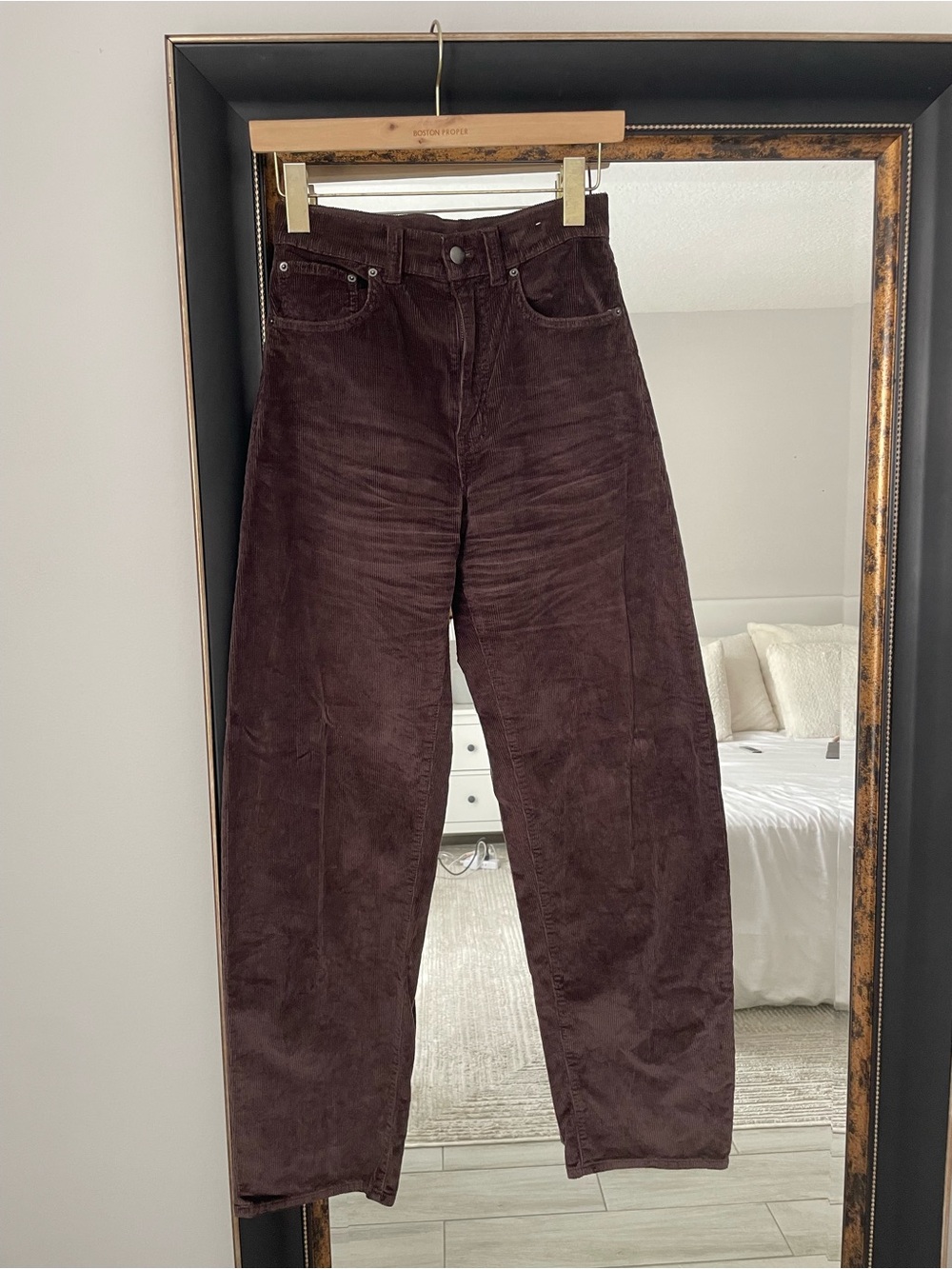Madewell Dark Brown Wide-Leg Corduroy Jeans - Picture 3 of 6